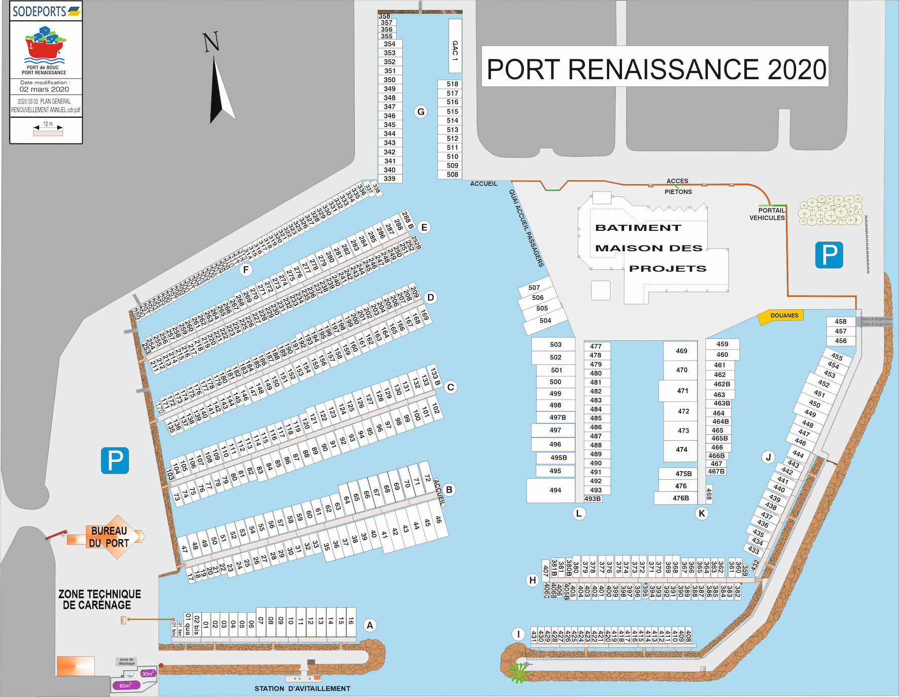 Plan du Port - Port de Bouc Plaisance
